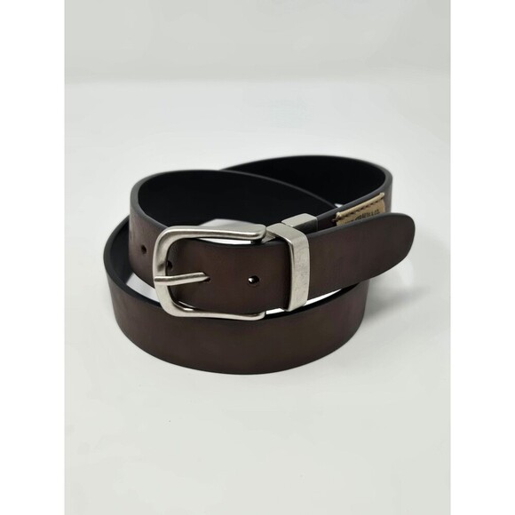 LEVI STRAUSS LEVI'S REVERSIBLE BLACK BROWN FAUX LEATHER BELT YOUTH BOYS L 30-32 - Picture 1 of 12